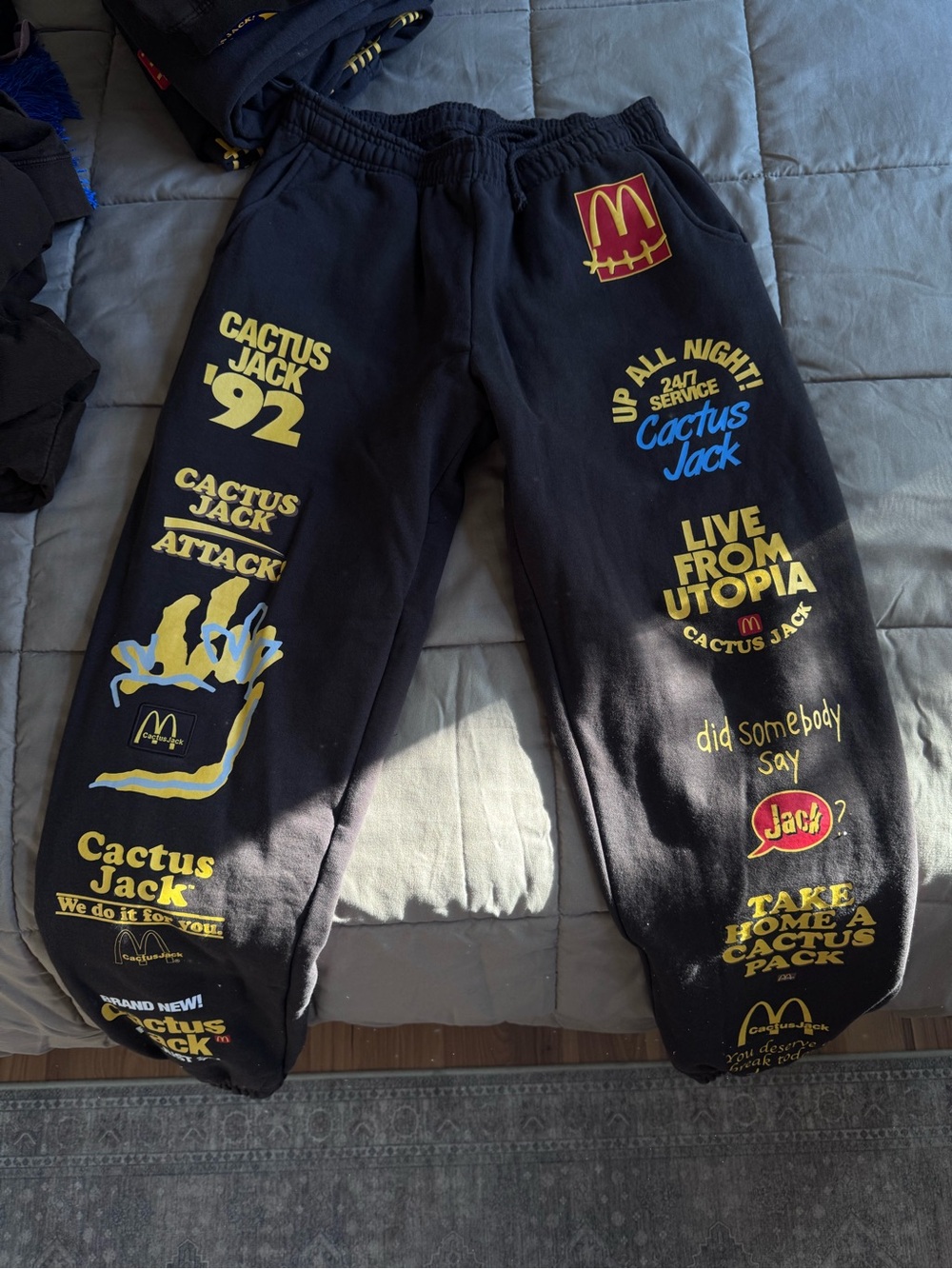 Travis Scott sweatpants collab McDonald’s cactus jack